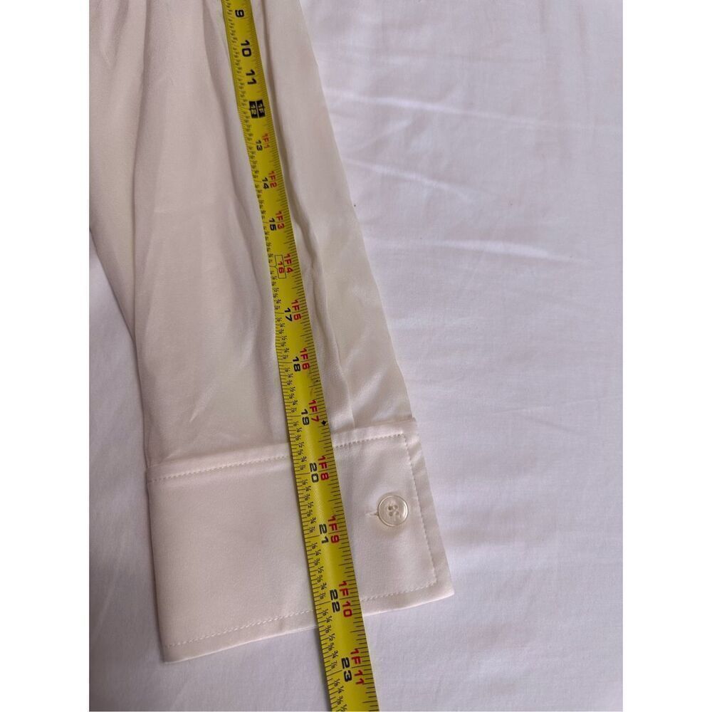 St Johns Womens Cream Pleated Button Up Blouse Size 6 - Picture 8 of 10